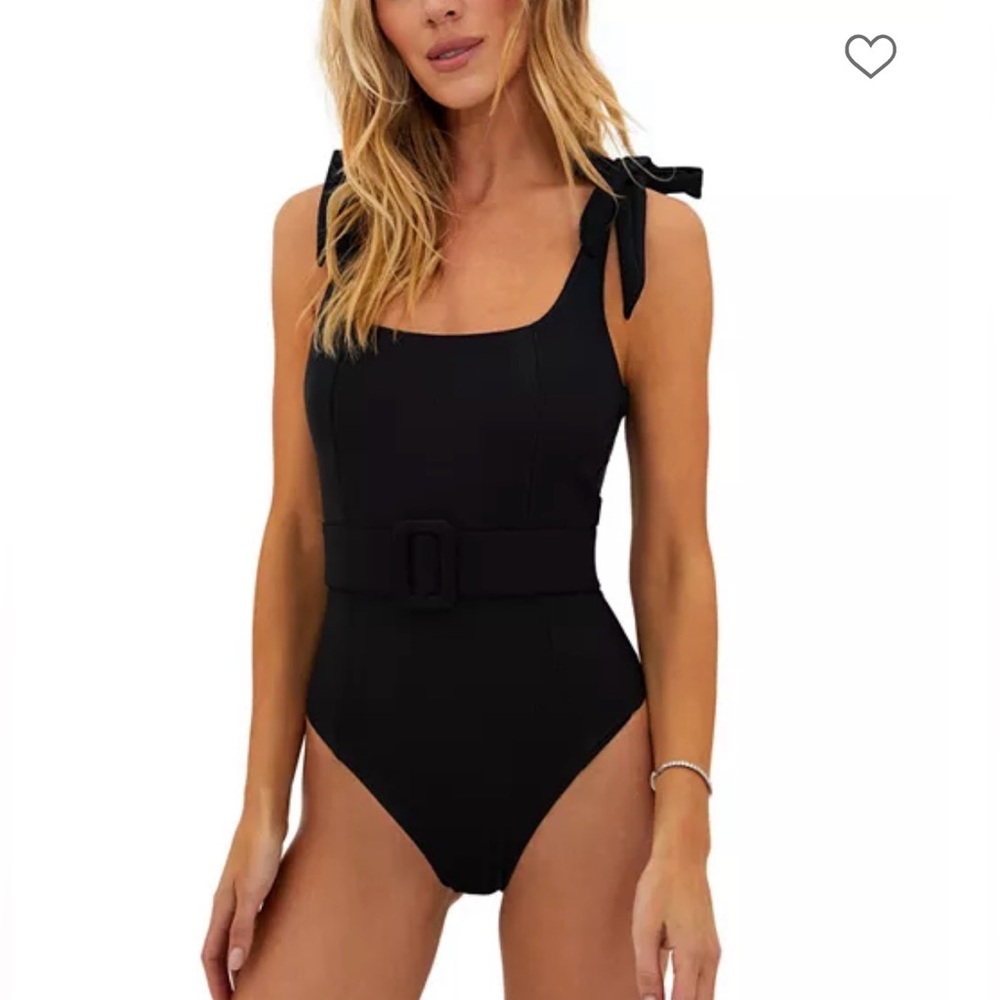 Beach Riot Sydney Belted One-Piece swimsuit in black